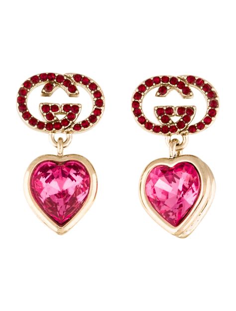 gucci earrings love heart|gucci heart earrings beaverbrooks.